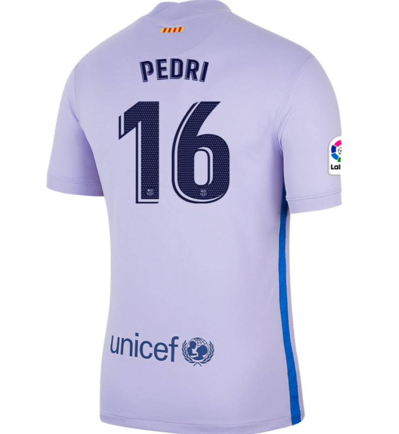 2021/22 Barcelona Away Kit Soccer Jersey with PEDRI 16 printing